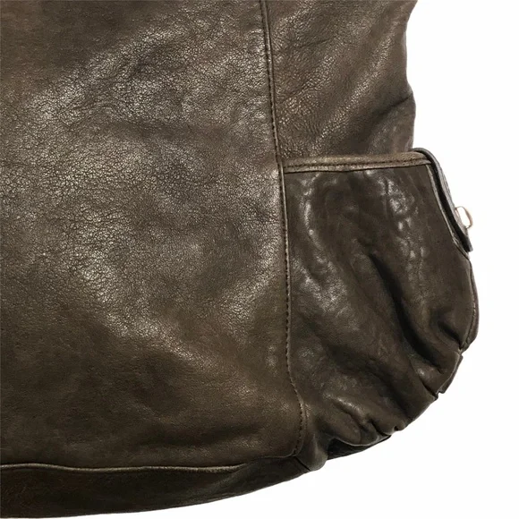 Junior Drake Hobo Bag Supple Italian Leather Large Lambskin Brown Chocolate EUC - Picture 4 of 12
